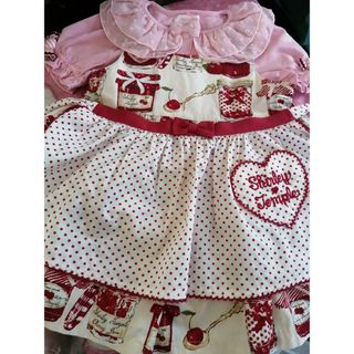 キッズ服女の子用(90cm~)♡580♡シャーリーテンプル♡いちご♡ローズ♡リボン♪JSKセット♡110cm♡