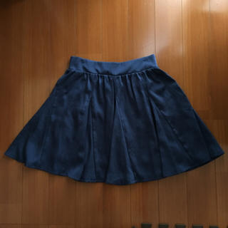 マジェスティックレゴン(MAJESTIC LEGON)の【美品 送料込み】ビンテージサテン ブルーのスカート(ひざ丈スカート)