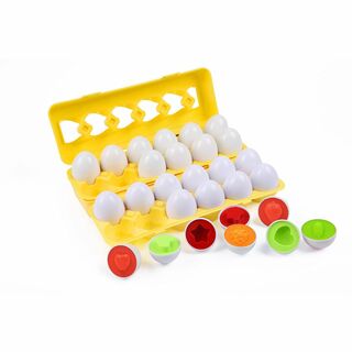 【サイズ:24個果物-2】モンテッソーリ マッチング卵24ピースセットカ な色、(その他)