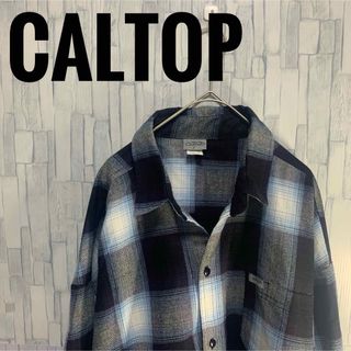 CALTOP - 【人気オンブレチェック、usa製◎】カルトップ古着シャツ半袖