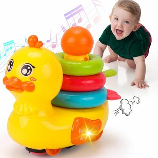 【新着商品】Qizebaby 赤ちゃん・幼児のおもちゃ、音楽這うダック、シミュレ(その他)