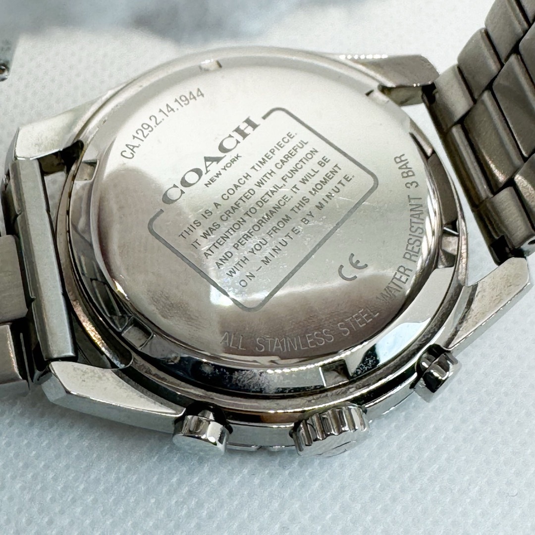 COACH(コーチ)のコーチ　腕時計　クロノグラフ　ステンレス　コマ　箱付  メンズの時計(腕時計(アナログ))の商品写真