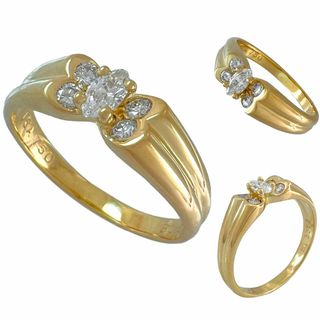 ヴァンクリーフアンドアーペル(Van Cleef & Arpels)のヴァンクリーフ&アーペル　リング　セリア　ダイヤ　マーキス　VCA　K18　YG(リング(指輪))