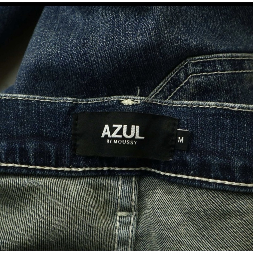 AZUL by moussy(アズールバイマウジー)のAZUL  アズール マウジー リペア スキニー デニム  M メンズのパンツ(デニム/ジーンズ)の商品写真