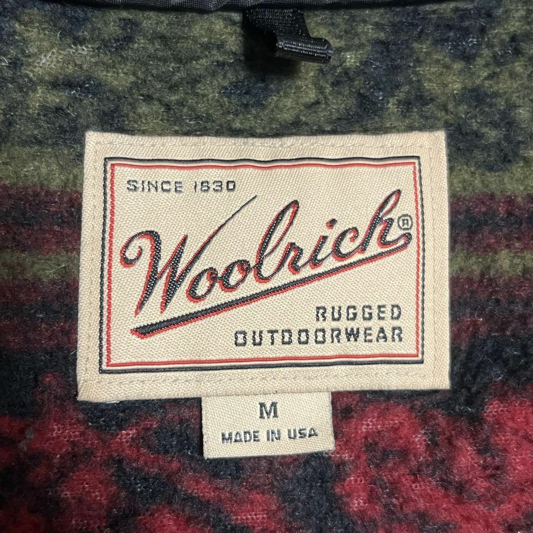 WOOLRICH(ウールリッチ)の90s USA製 Woolrich ウールリッチ 総柄ハーフジップフリース M メンズのジャケット/アウター(ブルゾン)の商品写真