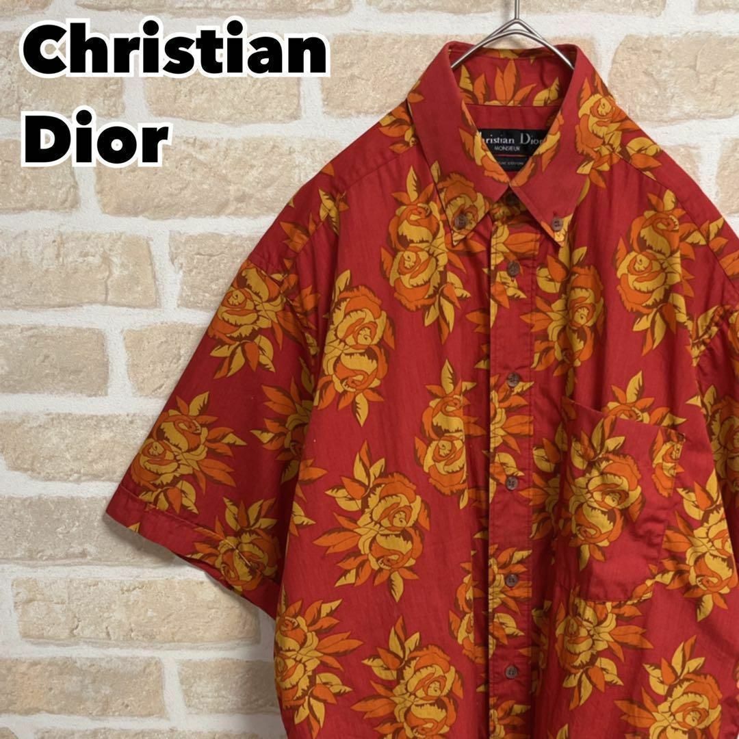 Christian Dior(クリスチャンディオール)の90s OLD DIOR オールド ディオール 総柄シャツ 花柄 ボタニカル柄 メンズのトップス(シャツ)の商品写真