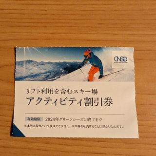 日本駐車場開発　株主優待券(スキー場)