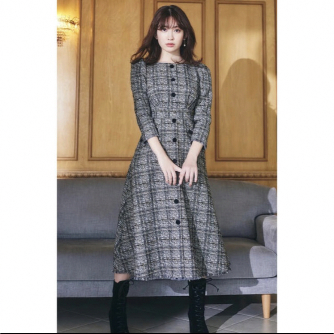 Her lip to - herlipto Classic Tweed Midi Dress♡Ssizeの通販 by も ...