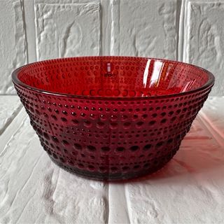 イッタラ(iittala)の①廃番 新品 未使用 レッド イッタラ iittala カステヘルミ ボウル(食器)