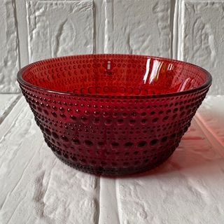 イッタラ(iittala)の② 廃番 新品 未使用 レッド イッタラ iittala カステヘルミ ボウル(食器)