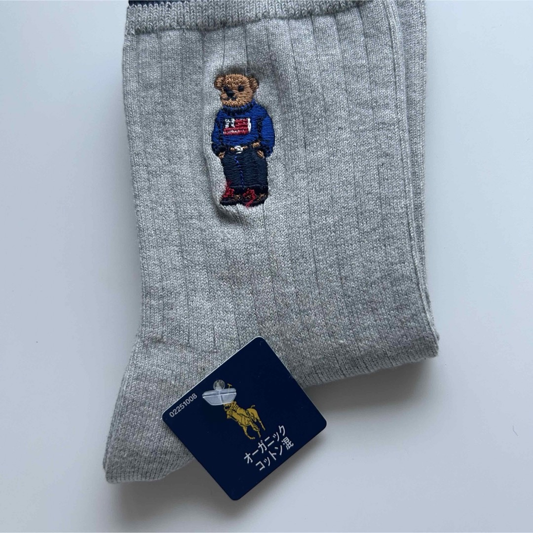 POLO RALPH LAUREN(ポロラルフローレン)の新品 POLO RALPH LAUREN ベア刺繍クルー丈ソックス レディースのレッグウェア(ソックス)の商品写真