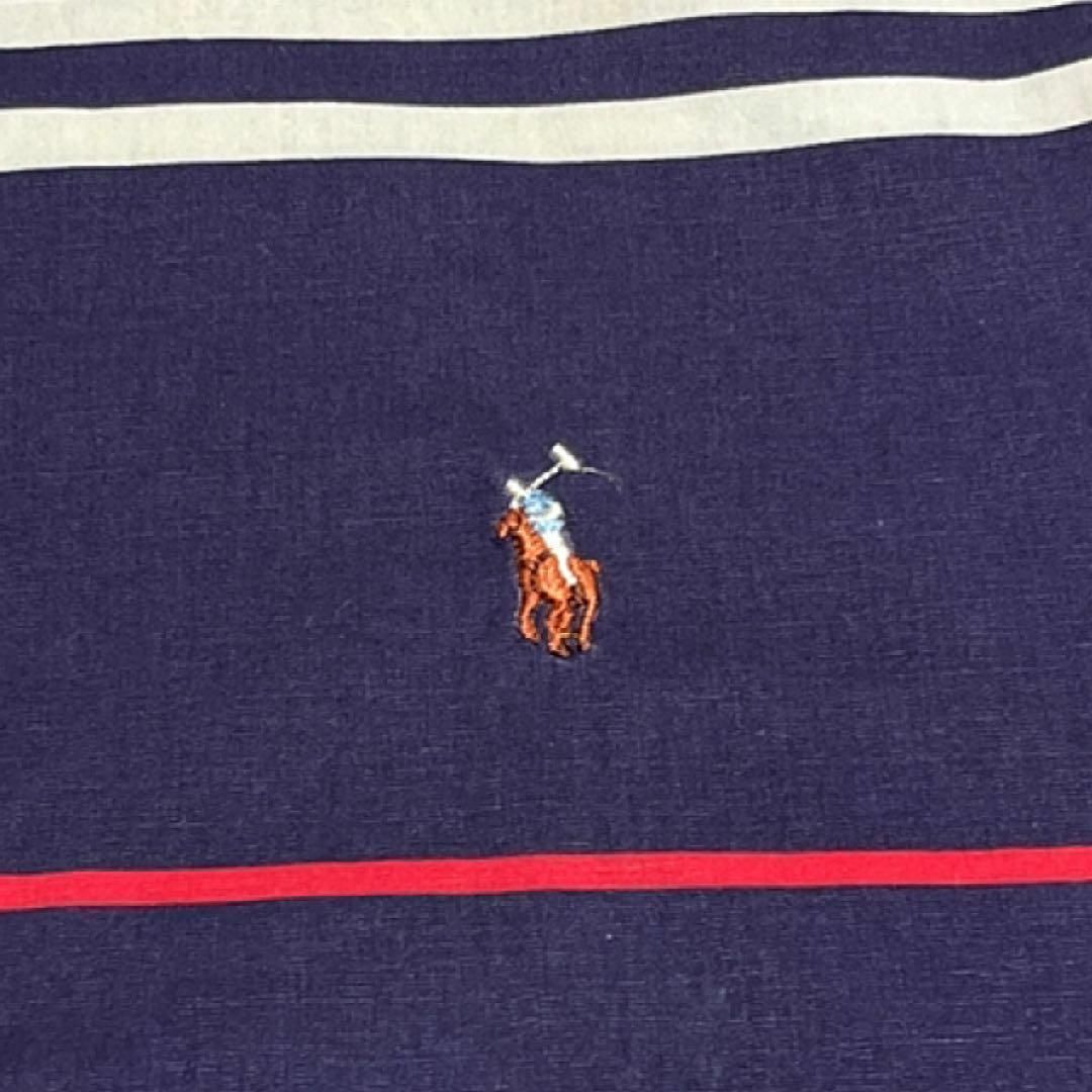 POLO RALPH LAUREN(ポロラルフローレン)のPOLO RALPH LAUREN シャツ 長袖 ボーダー ネイビー 刺繍ロゴ メンズのトップス(シャツ)の商品写真