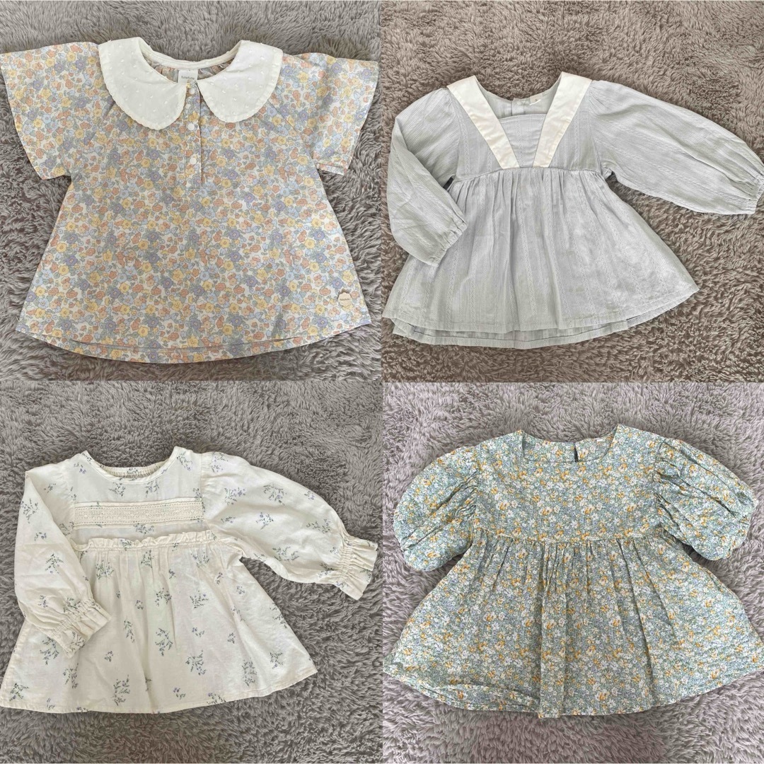 futafuta(フタフタ)のフタフタ　トップス　100 花柄 キッズ/ベビー/マタニティのキッズ服女の子用(90cm~)(Tシャツ/カットソー)の商品写真