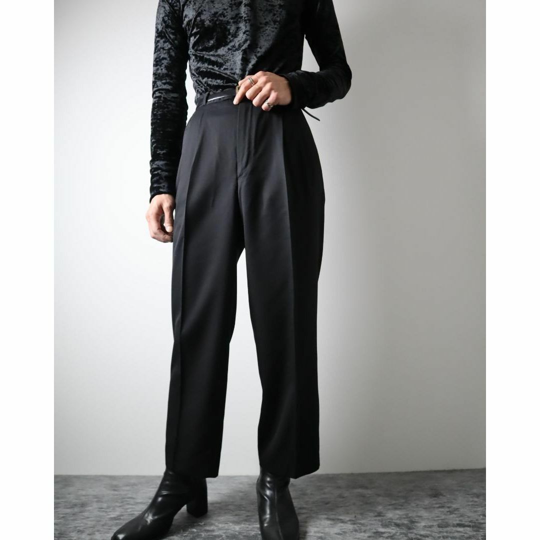 VINTAGE(ヴィンテージ)の【vintage】2ピースセットアップ ダブルブレスト 2タック 黒 フランス製 メンズのスーツ(セットアップ)の商品写真