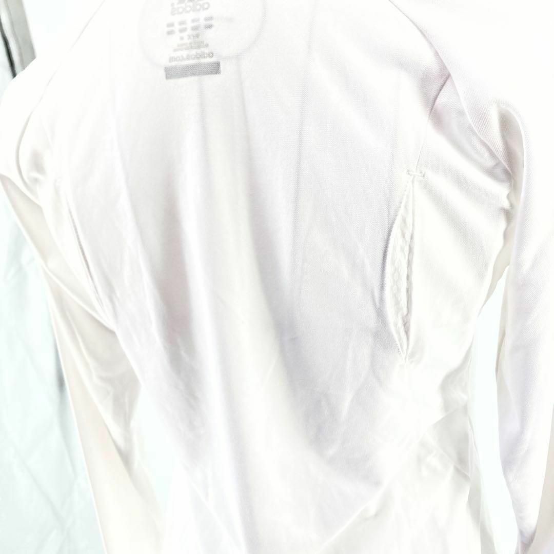 adidas(アディダス)のadidas Mサイズ　Tシャツ　スポーツウェア　ホワイト　ハイネック レディースのトップス(Tシャツ(長袖/七分))の商品写真