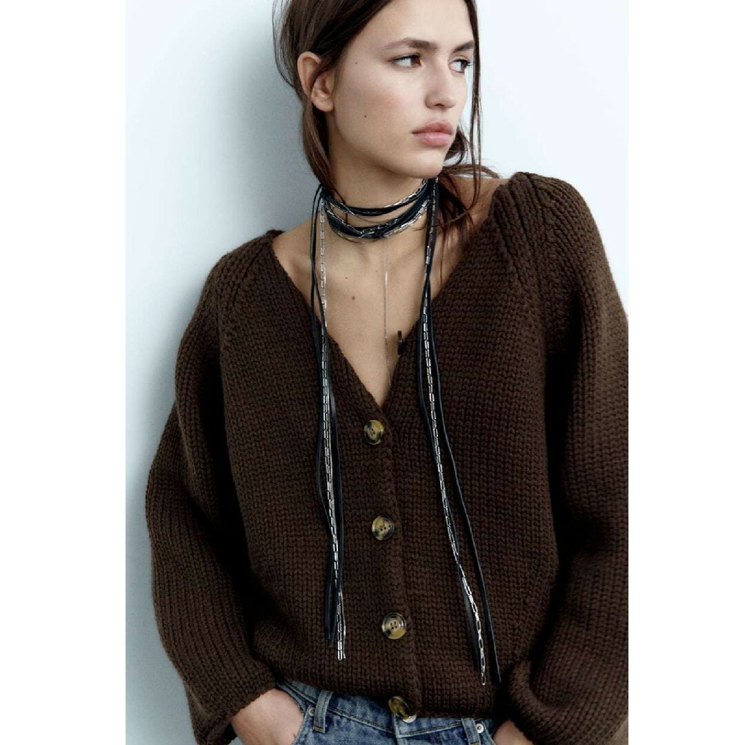 ZARA - ZARA オーバーサイズニットカーディガン Mサイズ ZARA - ZARA オーバーサイズニットカーディガン Mサイズ