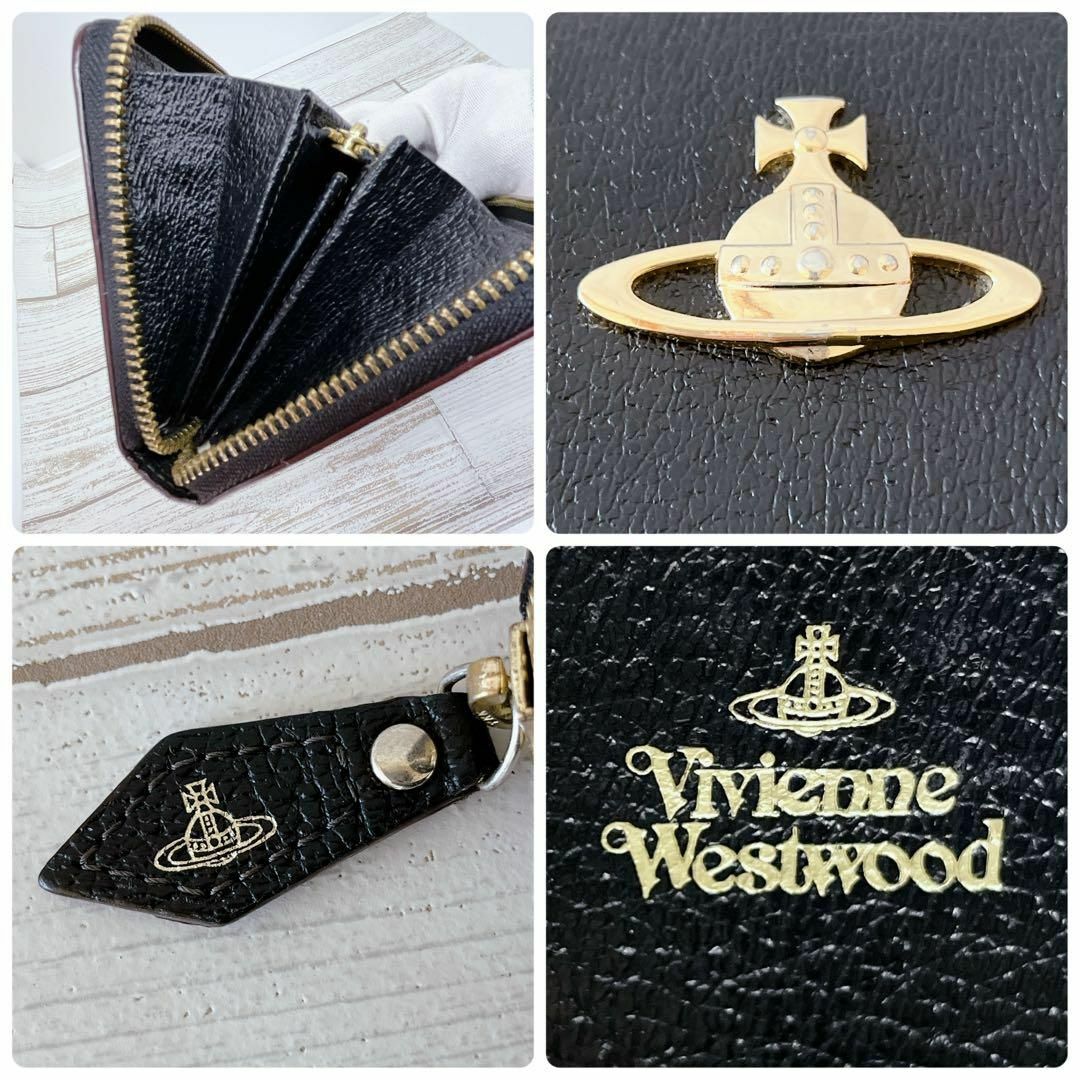 Vivienne Westwood(ヴィヴィアンウエストウッド)の【 大人気 】ヴィヴィアンウエストウッド 長財布 ブラック オーブ レザー 美品 レディースのファッション小物(財布)の商品写真
