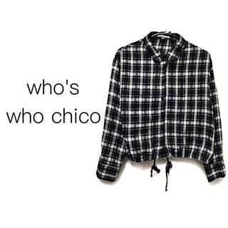 フーズフーチコ(who's who Chico)のwho's who chico【美品】タータンチェック柄 プルオーバー ブラウス(パーカー)