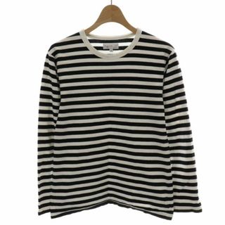 アニエスベー(agnes b.)のアニエスベー Tシャツ カットソー ボーダー クルーネック 長袖 T1 S 黒(Tシャツ(長袖/七分))