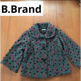 ヴィンテージ(VINTAGE)の冬物セール♪B.Brand ウールジャケット ドット柄 グレー ショート丈(その他)