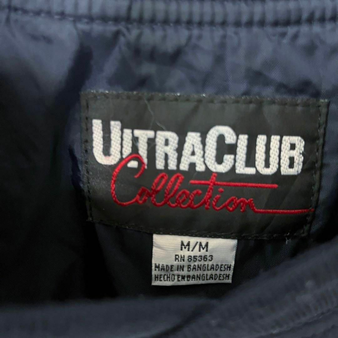 アメリカ古着ULTRA CLUB 刺繍ロゴナイロンピステ　サイズM ユニセックス メンズのジャケット/アウター(ナイロンジャケット)の商品写真