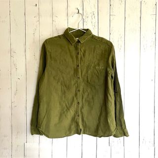 ②長袖シャツ　Mサイズ　ナチュラル服　シャツ　レディース(シャツ/ブラウス(長袖/七分))