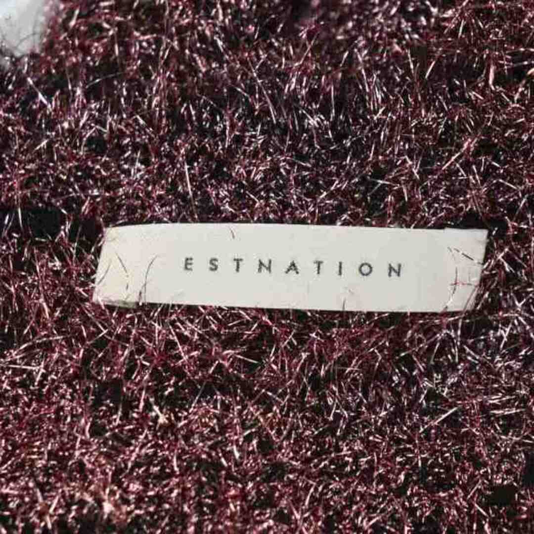 ESTNATION(エストネーション)のエストネーション 21AW ショートスリーブ ラメファーニット セーター 半袖 レディースのトップス(ニット/セーター)の商品写真
