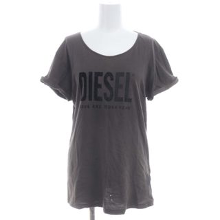 ディーゼル(DIESEL)のディーゼル ベロアロゴ Tシャツ カットソー 半袖 M 茶 ブラウン /MI(Tシャツ(半袖/袖なし))