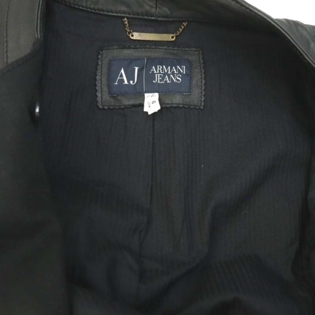 ARMANI JEANS(アルマーニジーンズ)のアルマーニ ジーンズ レザージャケット ライダース ラムレザー シープスキン レディースのジャケット/アウター(ライダースジャケット)の商品写真