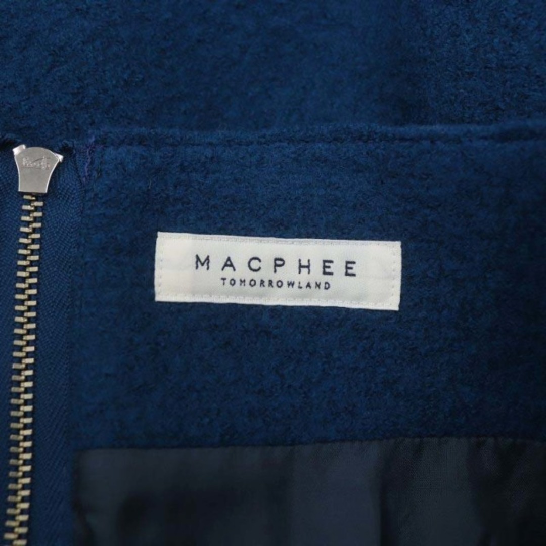 MACPHEE(マカフィー)のマカフィー MACPHEE トゥモローランド フレアスカート ひざ丈 32 青 レディースのスカート(ひざ丈スカート)の商品写真