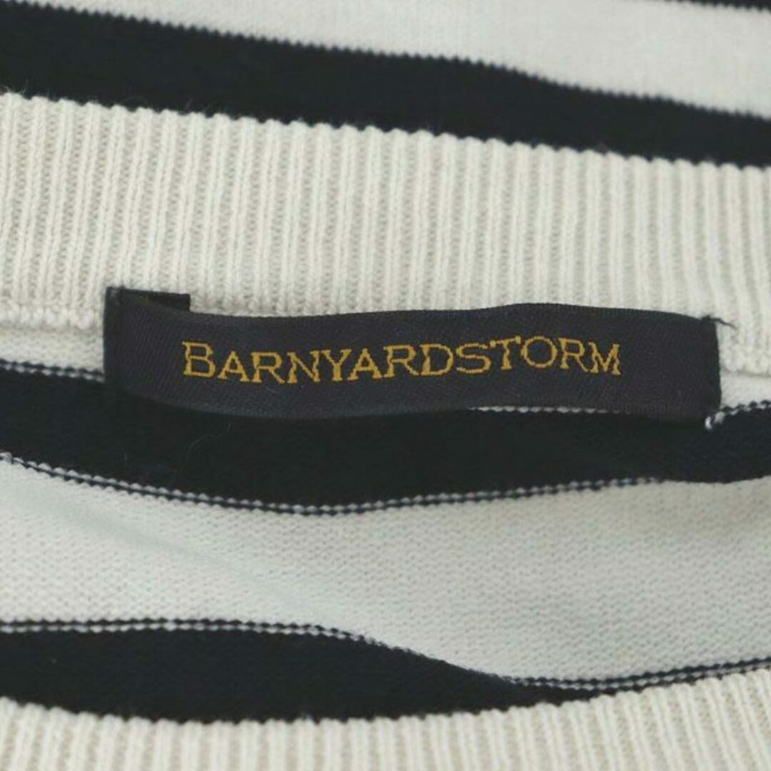 BARNYARDSTORM(バンヤードストーム)のバンヤードストーム ボーダー ニット カットソー 長袖 シルク混 0 レディースのトップス(ニット/セーター)の商品写真
