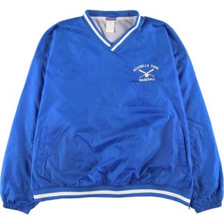 チャンピオン(Champion)の古着 チャンピオン Champion ラインリブ Vネック ナイロンプルオーバー メンズXXL /eaa414676(ナイロンジャケット)