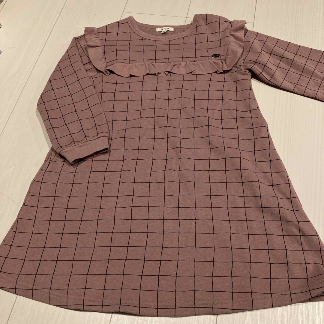 Seraph(セラフ)の美品　セラフ　裏起毛ワンピース　120 キッズ/ベビー/マタニティのキッズ服女の子用(90cm~)(ワンピース)の商品写真