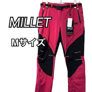 ミレー(MILLET)のMILLET ミレー レディースパンツ アウトドア 登山 ピンク×ブラック(クロップドパンツ)