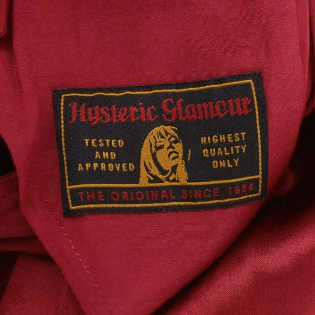 HYSTERIC GLAMOUR(ヒステリックグラマー)のヒステリックグラマー BAD GIRL刺繍 ロング ジャケット F 赤 レッド レディースのジャケット/アウター(ブルゾン)の商品写真