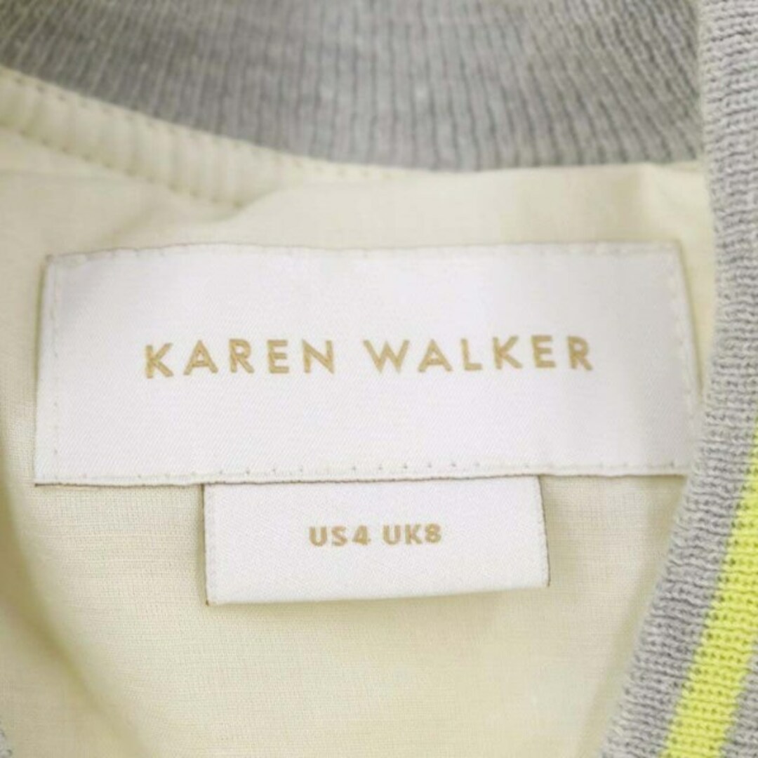 KAREN WALKER(カレンウォーカー)のカレンウォーカー バックプリント×フラワーデザインブルゾン ジャケット US4 レディースのジャケット/アウター(ブルゾン)の商品写真