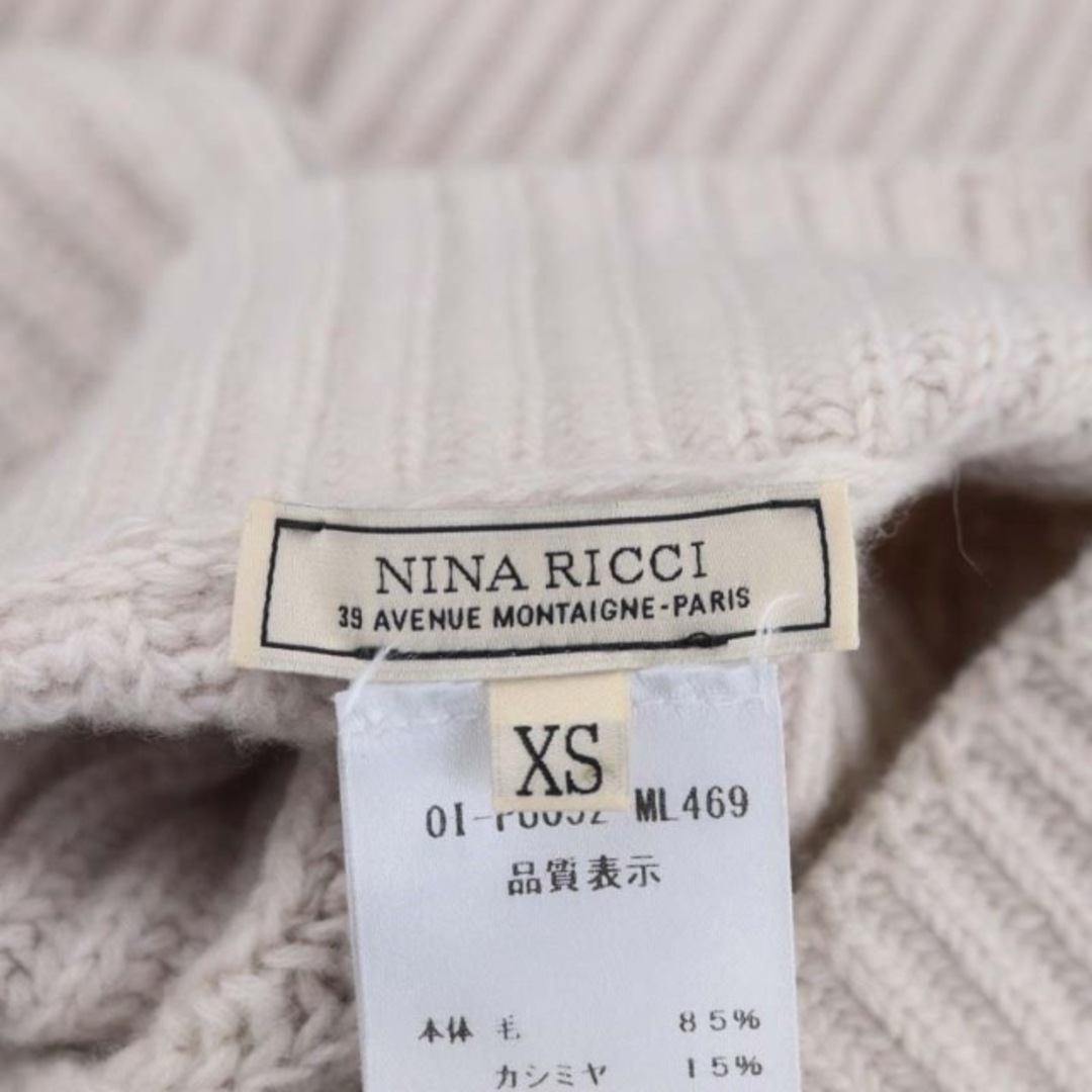 NINA RICCI(ニナリッチ)のニナリッチ ウールカシミヤニット セーター 長袖 ハイネック リブ レディースのトップス(ニット/セーター)の商品写真