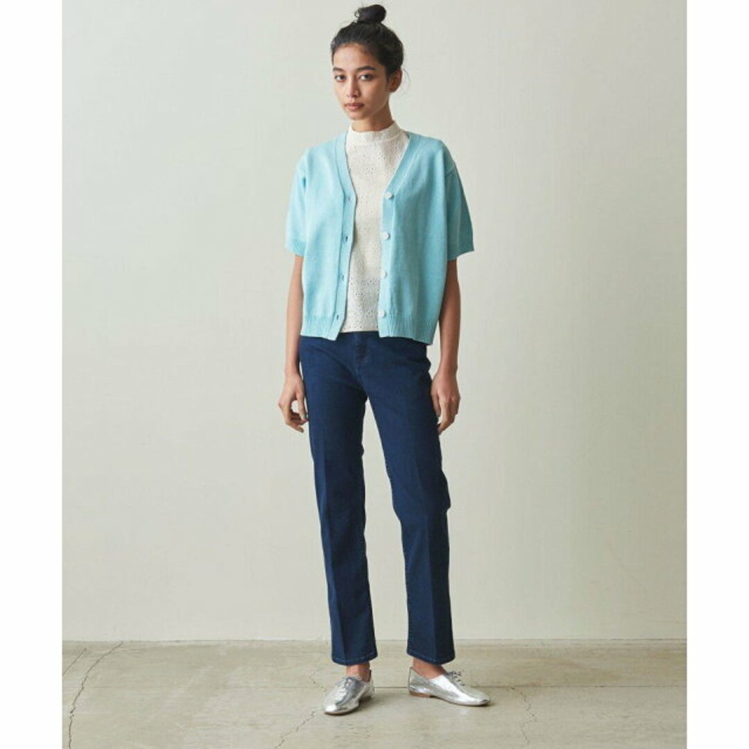 steven alan(スティーブンアラン)の【LT.BLUE】<Steven Alan>COTTON LILY YARN HALF SLEEVE CARDIGAN/カーディガン レディースのトップス(カーディガン)の商品写真