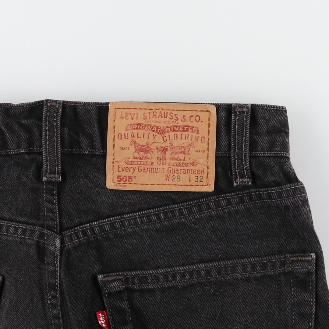 Levi's(リーバイス)の古着 00年代 リーバイス Levi's 505 REGULAR FIT STRAIGHT LEG ブラックデニム テーパードデニムパンツ カナダ製 メンズw29 /eaa416005 レディースのパンツ(デニム/ジーンズ)の商品写真