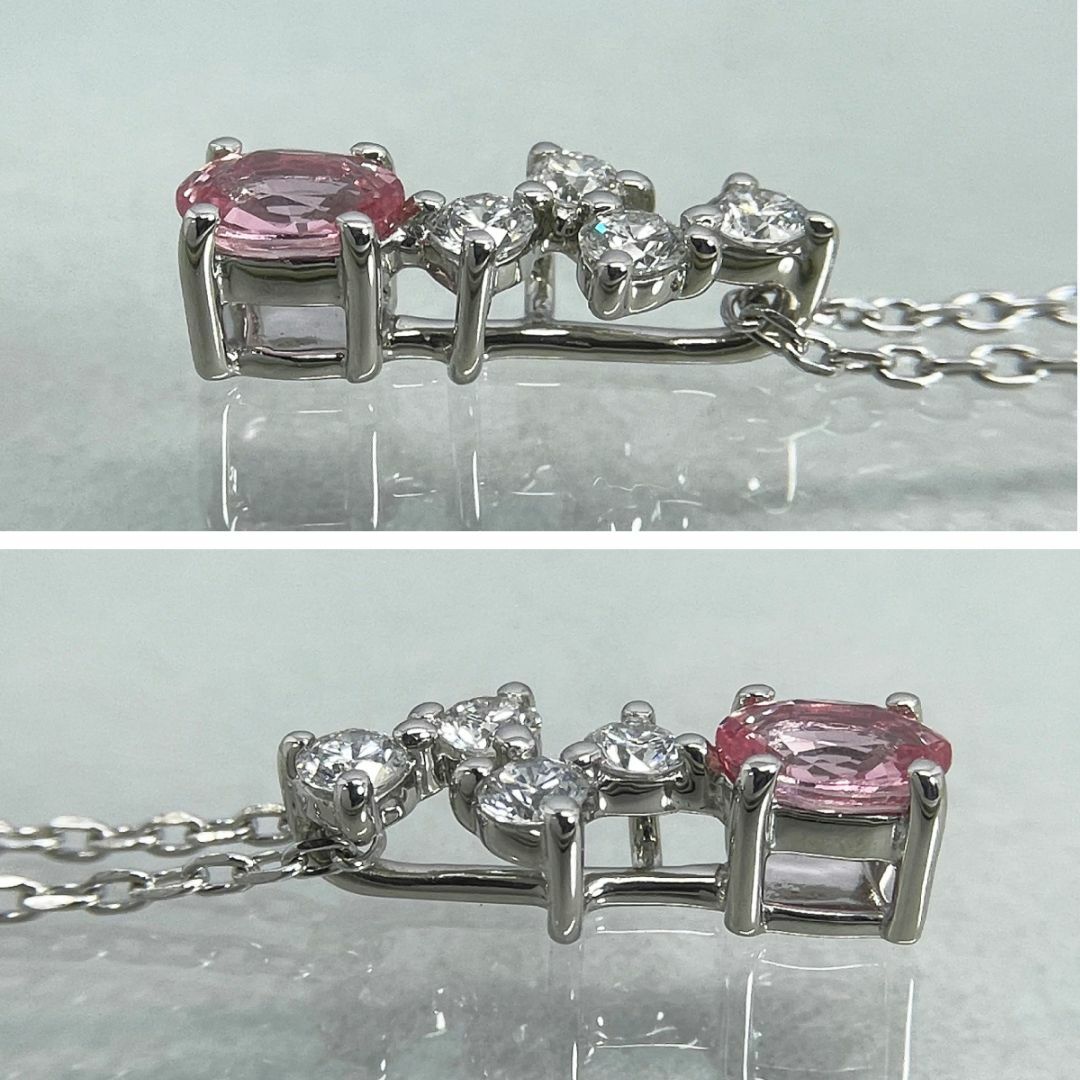 PT900 天然ピンクサファイア 0.215ct 天然ダイヤモンド 0.10ctの通販