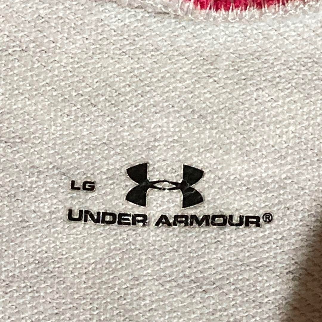 UNDER ARMOUR(アンダーアーマー)のUNDER ARMOUIRアンダーアーマー ジップアップパーカー グレー&ピンク レディースのトップス(パーカー)の商品写真