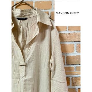 メイソングレイ(MAYSON GREY)の【シンプル】MAYSONGRAY メイソングレイ☆淡い色のストライプシャツ(シャツ/ブラウス(長袖/七分))