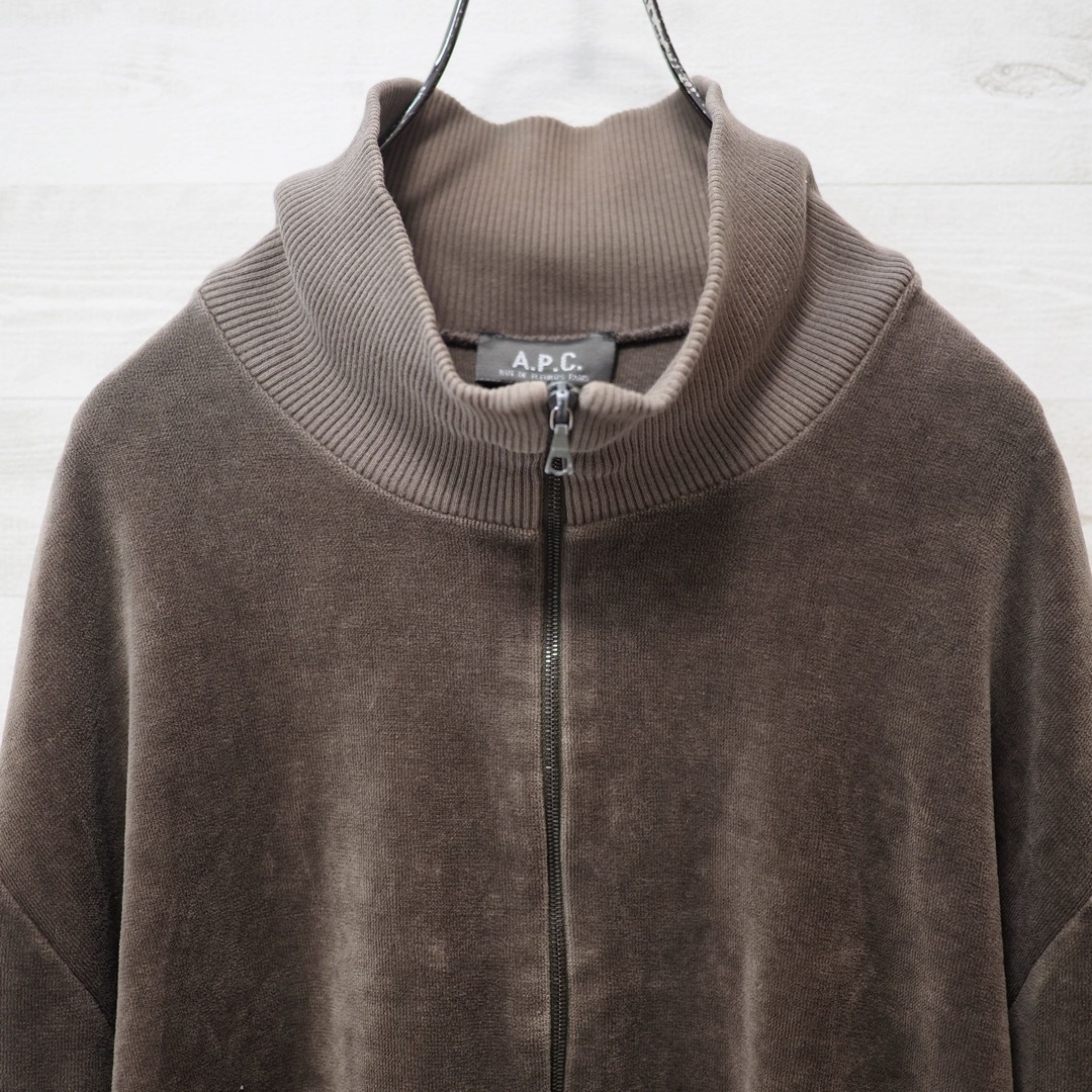 A.P.C(アーペーセー)のA.P.C. 00’sフランス製 ベロアトラックジャケット-Brown/4 メンズのトップス(ジャージ)の商品写真