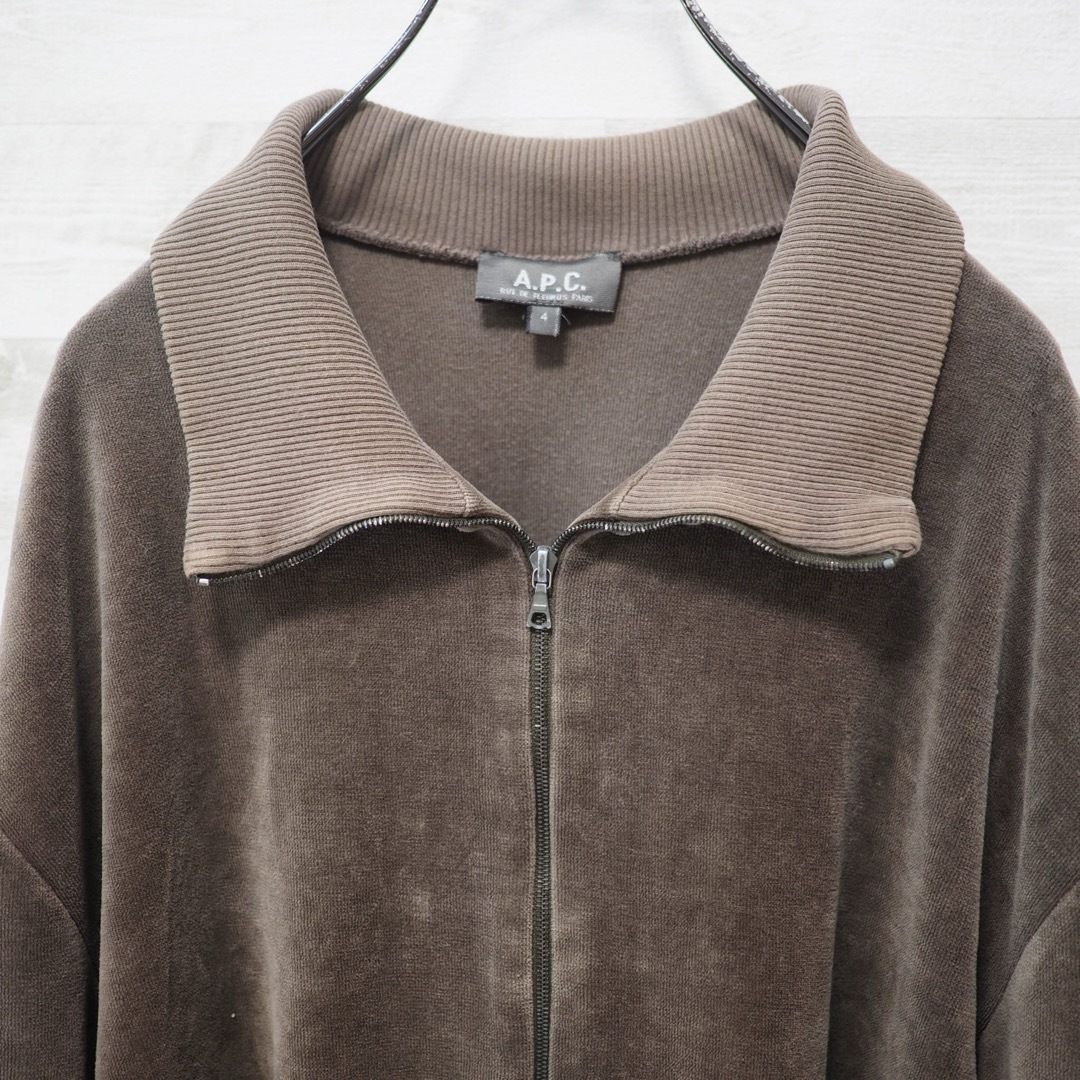 A.P.C(アーペーセー)のA.P.C. 00’sフランス製 ベロアトラックジャケット-Brown/4 メンズのトップス(ジャージ)の商品写真