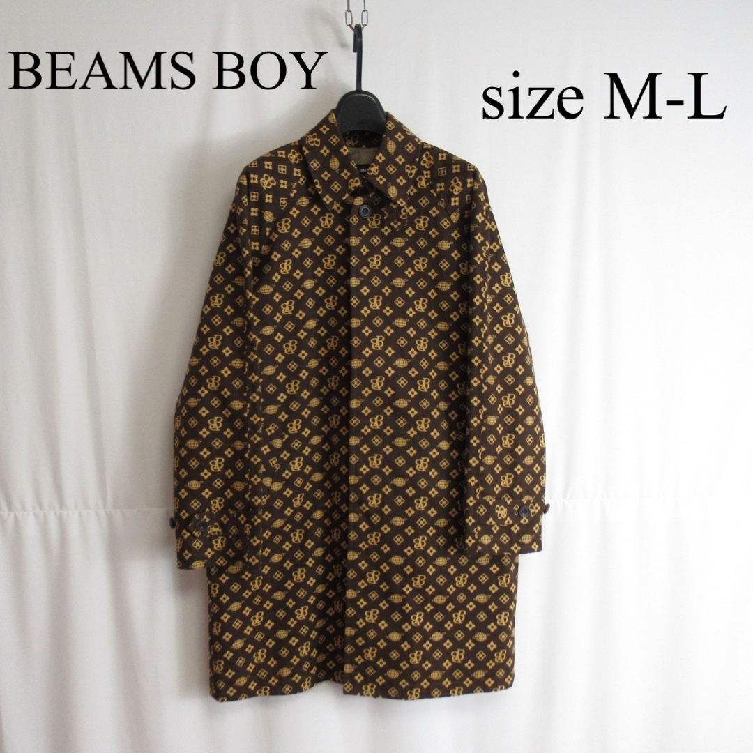 BEAMS BOY - 美品 BEAMS BOY 総柄 ステンカラー コート アウター