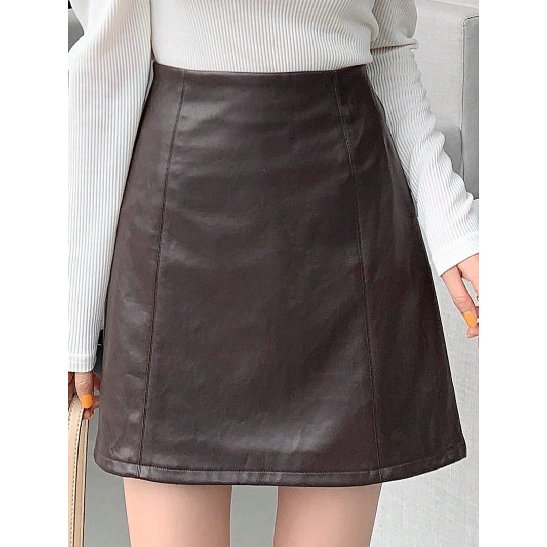 SHEIN(シーイン)の★DAZY Puレザースカート レディースのスカート(ミニスカート)の商品写真