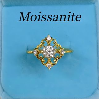 Moissanite アンティークデザイン ゴールドリング(リング(指輪))