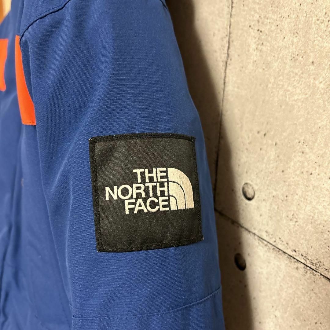 THE NORTH FACE(ザノースフェイス)の【美品】ノースフェイス　ダウンジャケット　ブルー　オレンジ　キッズ110 キッズ/ベビー/マタニティのキッズ服男の子用(90cm~)(コート)の商品写真