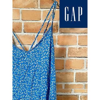 ギャップ(GAP)の【お洒落】GAP ギャップ☆シンプルで可愛いゆるっとした小花柄青ワンピース！(ロングワンピース/マキシワンピース)