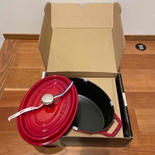 STAUB - ストウブ ココットラウンド16cm ロイヤルブルー 生涯保証付 ...